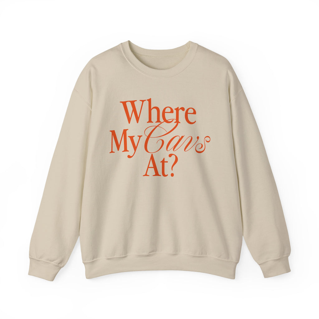 Where My Cavs At? Women's Crewneck Sweatshirt | Gildan 18000