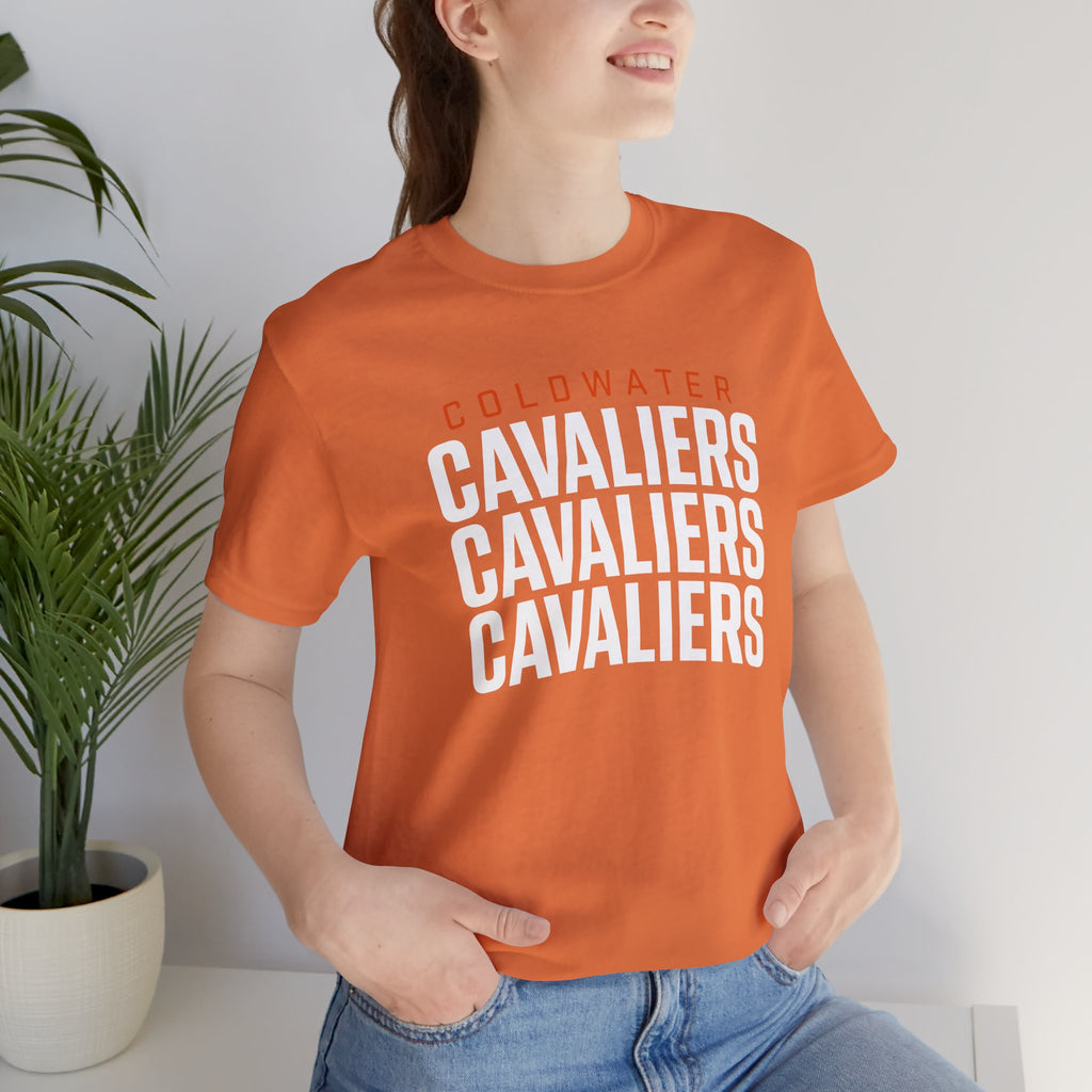 Coldwater Cavaliers Stacked Text Unisex T-Shirt | Bella+Canvas
