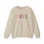 CAVS Women's Plaid Patch Letters Crewneck Sweatshirt | Gildan