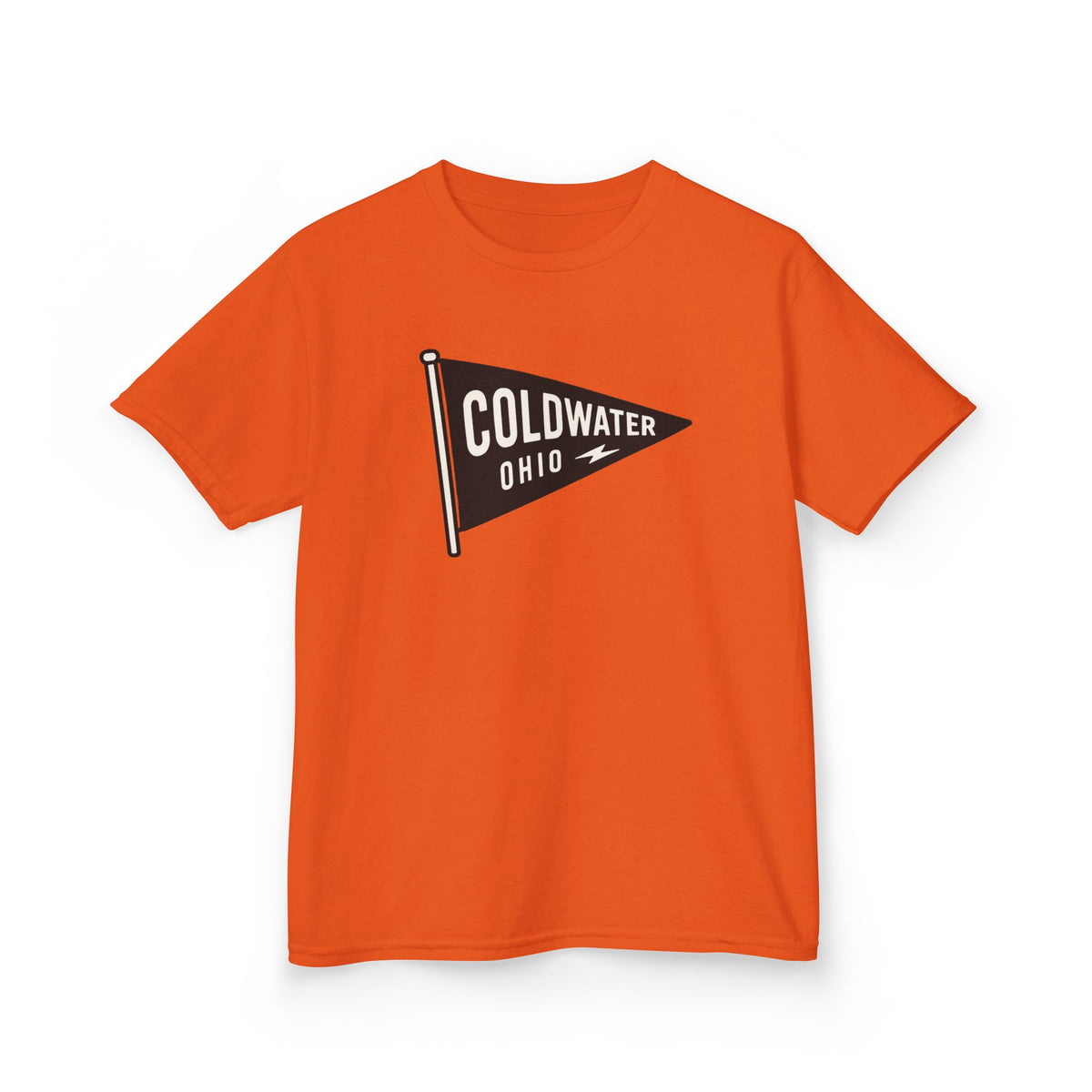 Coldwater Ohio Pennant Kids Tee | Vintage School Spirit