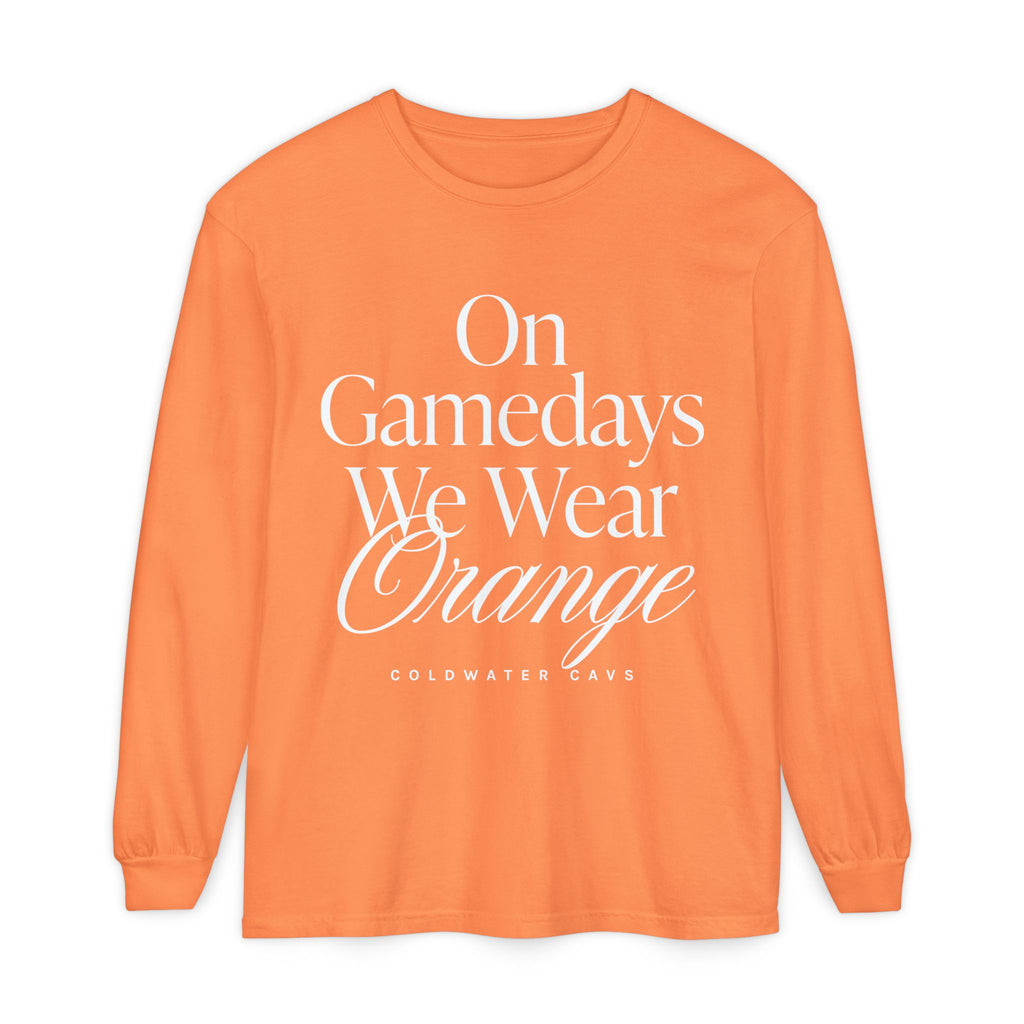 On Gamedays We Wear Orange Women's Long Sleeve T-Shirt | Comfort Colors