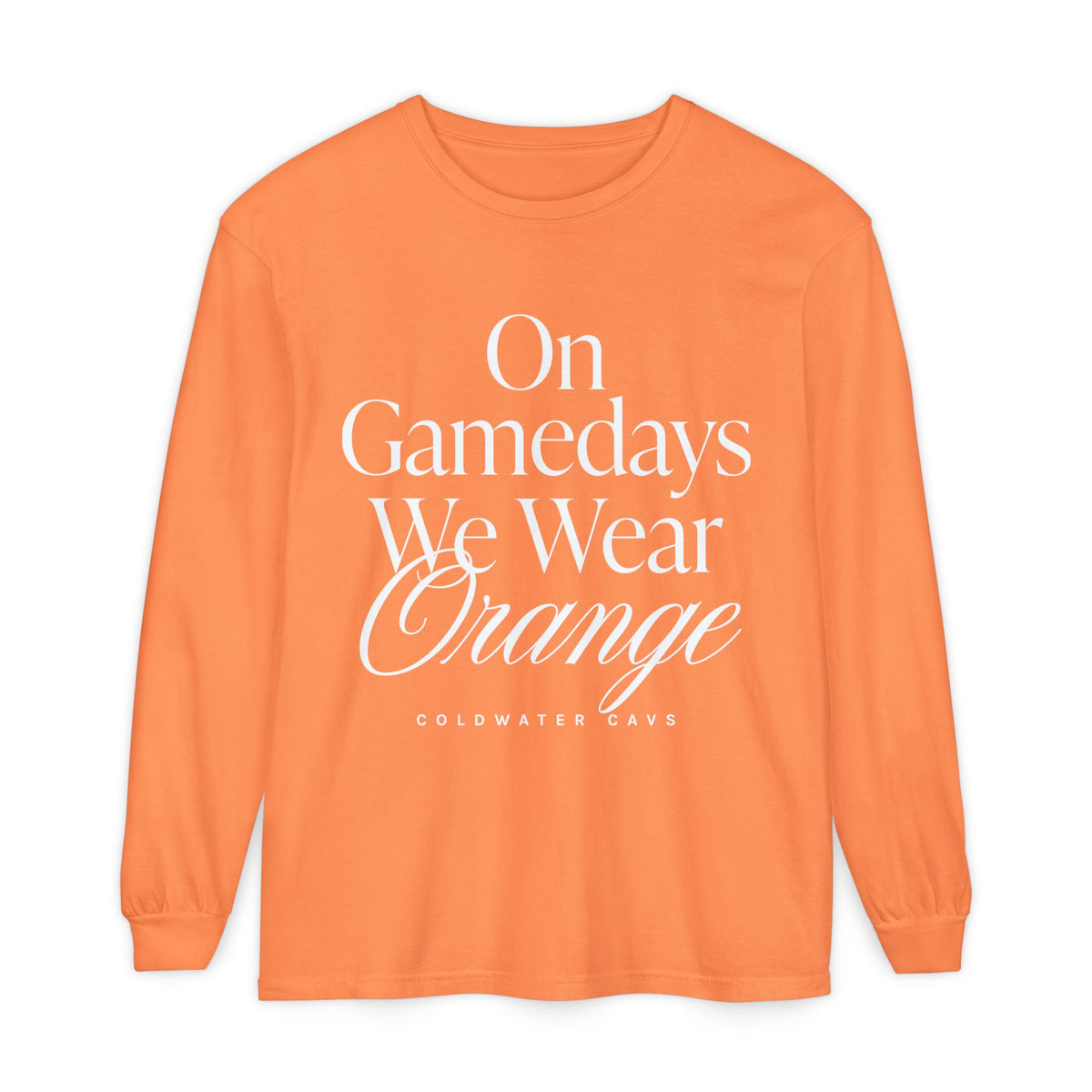 On Gamedays We Wear Orange Women's Long Sleeve T-Shirt | Comfort Colors