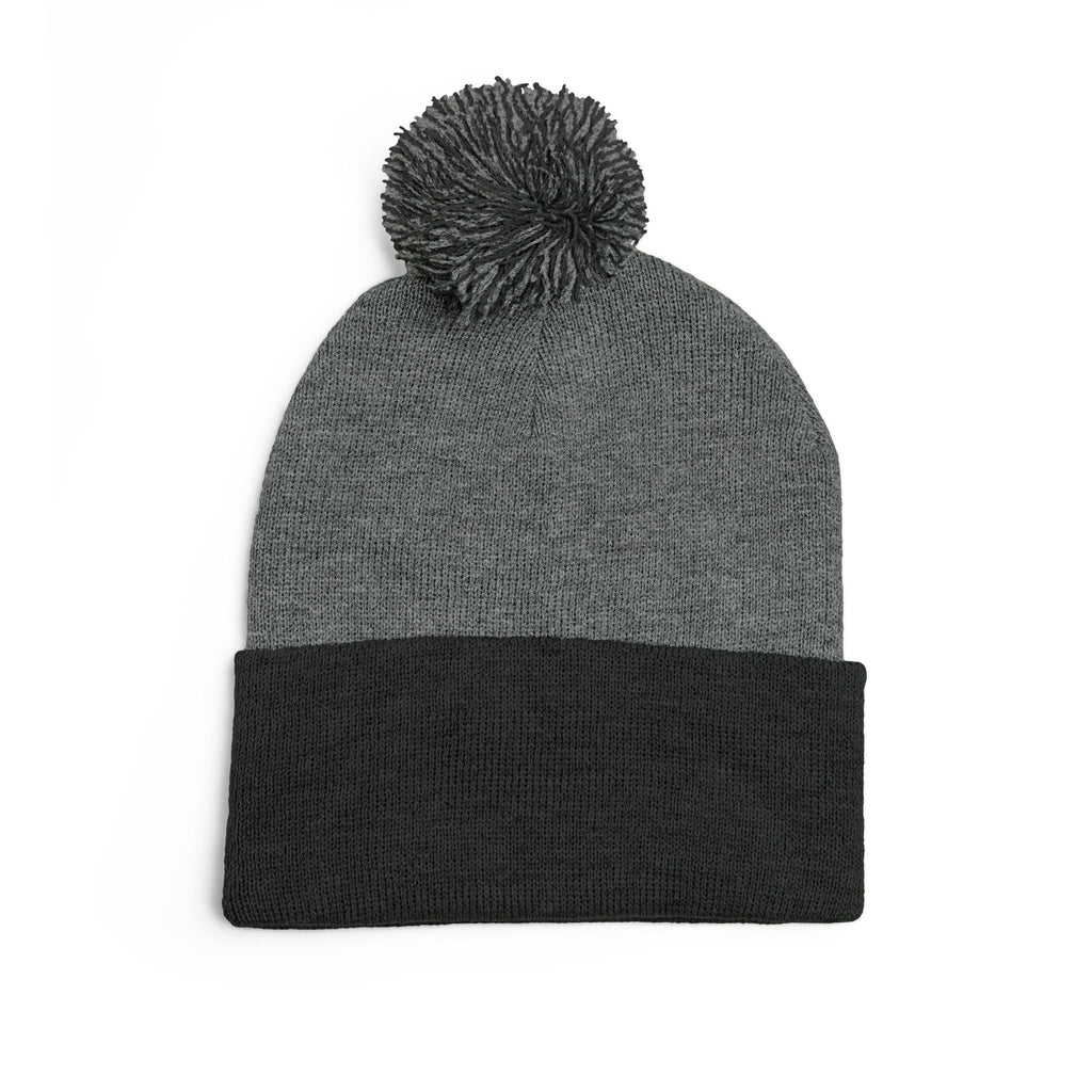 CAVS Embroidered Pom-Pom Knit Cap | Gray Pom Beanie