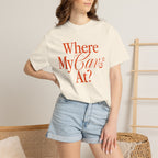 Where My Cavs At? Women's Heavyweight T-Shirt | Comfort Colors 1717