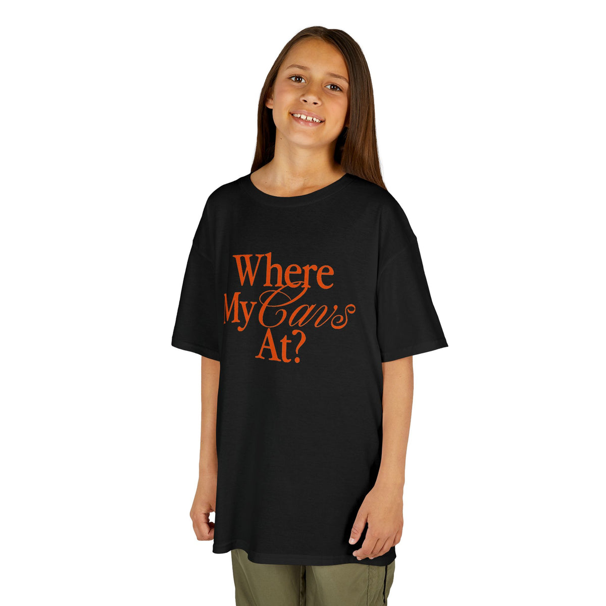 Where My Cavs At? Kids Tee