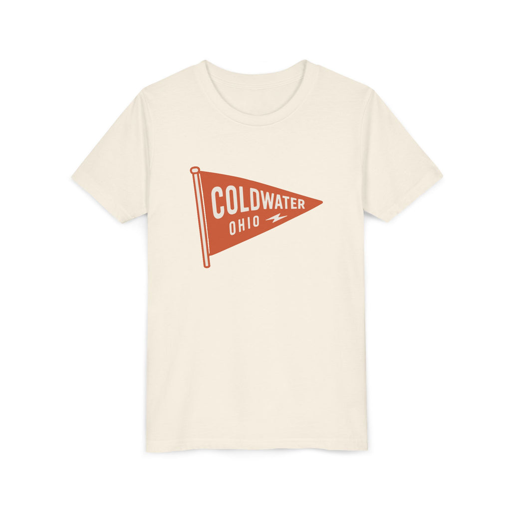 Coldwater Ohio Pennant Youth T-Shirt | Vintage School Spirit Shirt