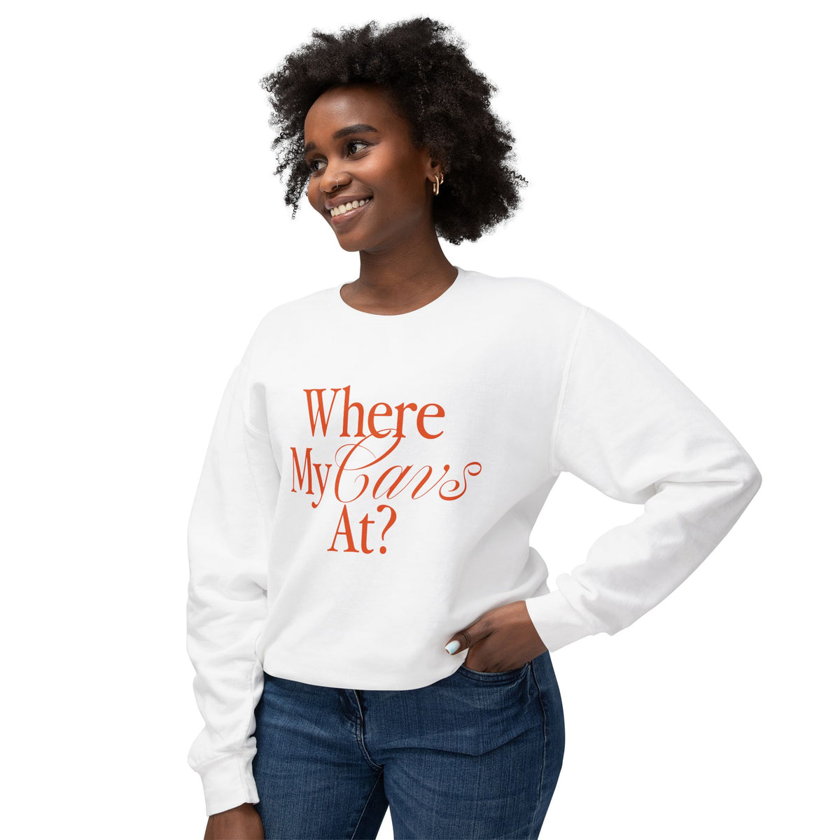 Where My Cavs At? Women's Lightweight Crewneck Sweatshirt | Comfort Colors 1466
