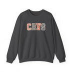 CAVS Women's Plaid Patch Letters Crewneck Sweatshirt | Gildan