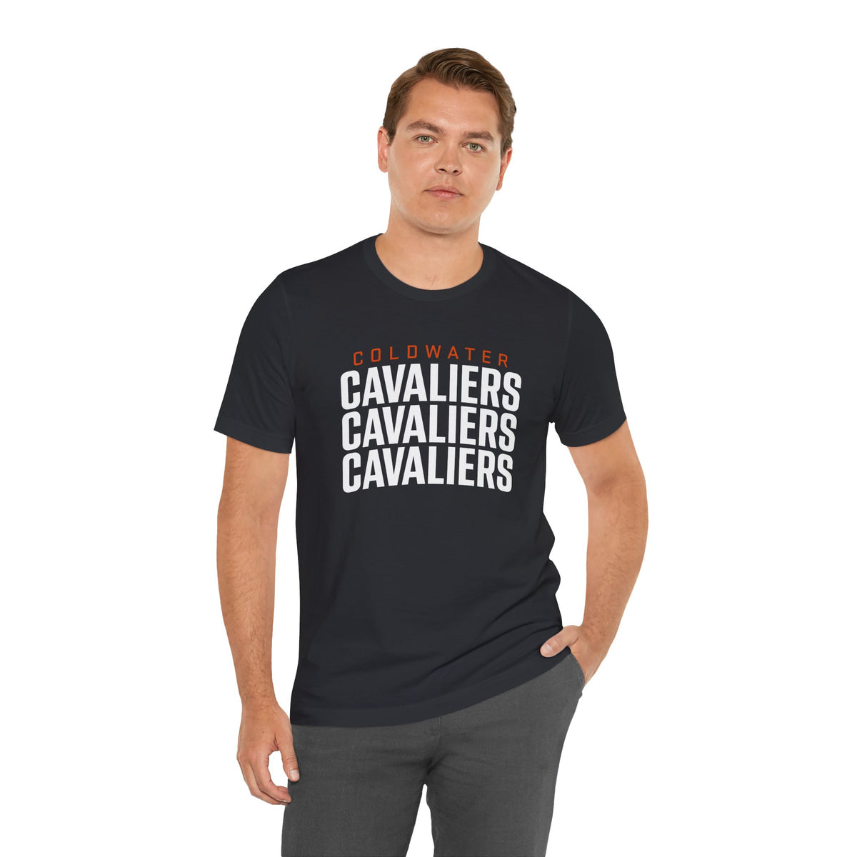 Coldwater Cavaliers Stacked Text Unisex T-Shirt | Bella+Canvas