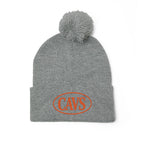 CAVS Embroidered Pom-Pom Knit Cap | Gray Pom Beanie