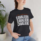 Coldwater Cavaliers Stacked Text Unisex T-Shirt | Bella+Canvas