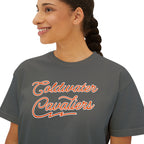 Coldwater Cavaliers Retro Script Women's Boxy T-Shirt | Comfort Colors