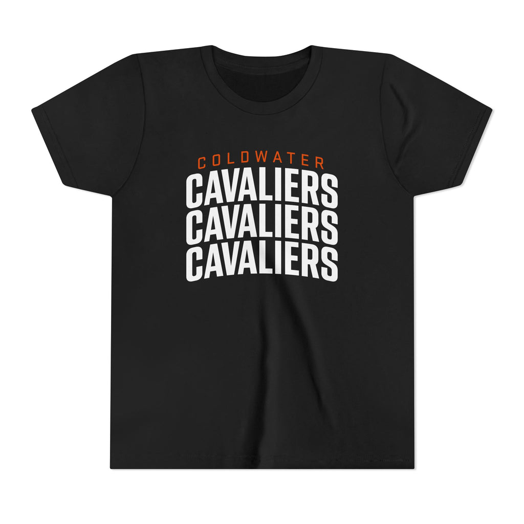 Coldwater Cavaliers Stacked Youth T-Shirt | Bella+Canvas