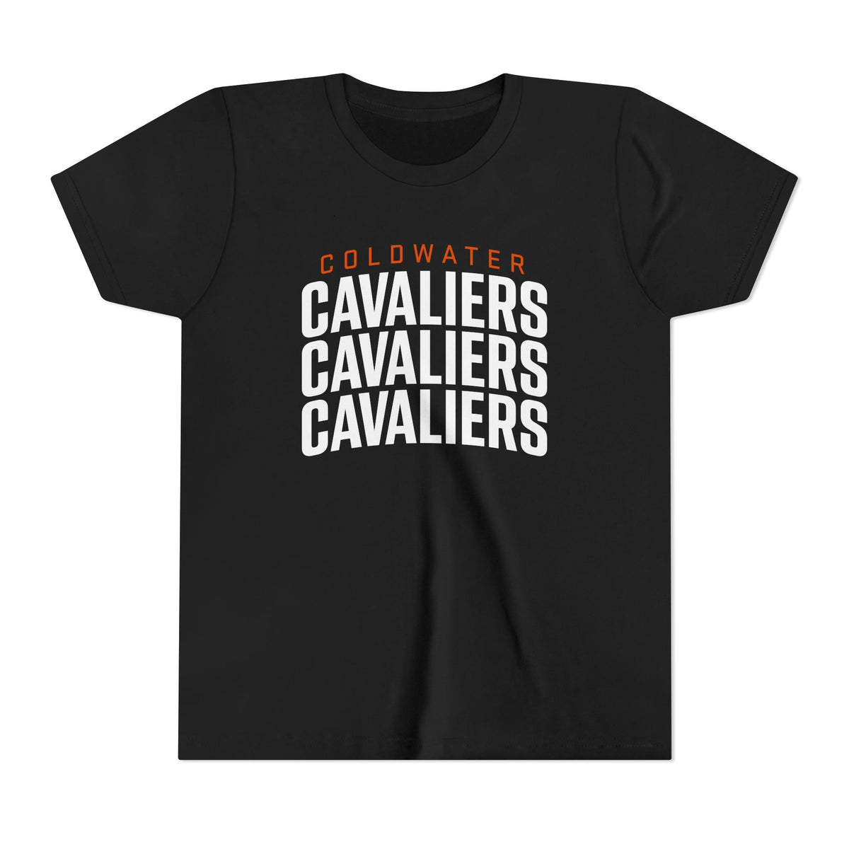 Coldwater Cavaliers Stacked Youth T-Shirt | Bella+Canvas