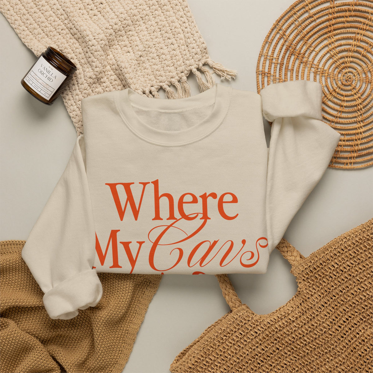Where My Cavs At? Women's Crewneck Sweatshirt | Gildan 18000