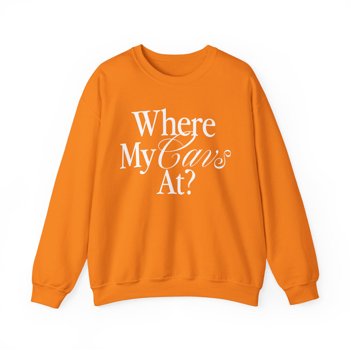 Where My Cavs At? Women's Crewneck Sweatshirt | Gildan 18000