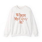 Where My Cavs At? Women's Crewneck Sweatshirt | Gildan 18000