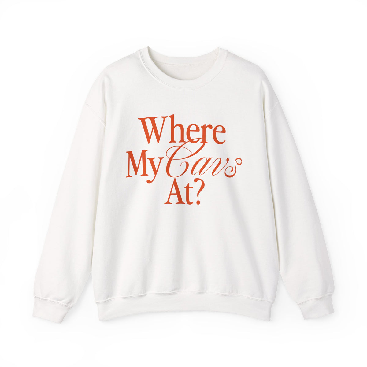 Where My Cavs At? Women's Crewneck Sweatshirt | Gildan 18000