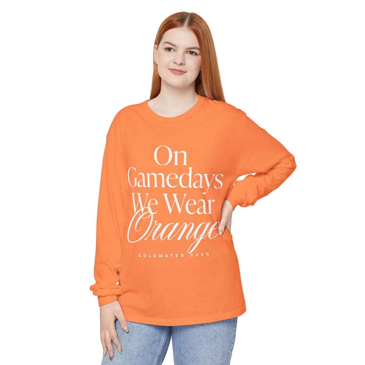On Gamedays We Wear Orange Women's Long Sleeve T-Shirt | Comfort Colors