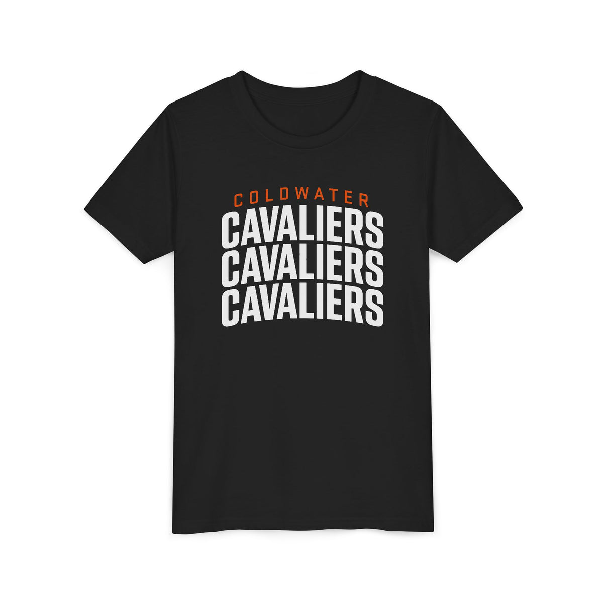 Coldwater Cavaliers Stacked Youth T-Shirt | Bella+Canvas