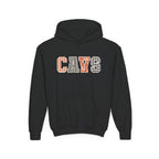 CAVS Youth Hoodie — Plaid & Floral Varsity Lettering Kids Sweatshirt