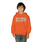 CAVS Youth Hoodie — Plaid & Floral Varsity Lettering Kids Sweatshirt