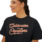 Coldwater Cavaliers Retro Script Women's Boxy T-Shirt | Comfort Colors