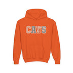 CAVS Youth Hoodie — Plaid & Floral Varsity Lettering Kids Sweatshirt
