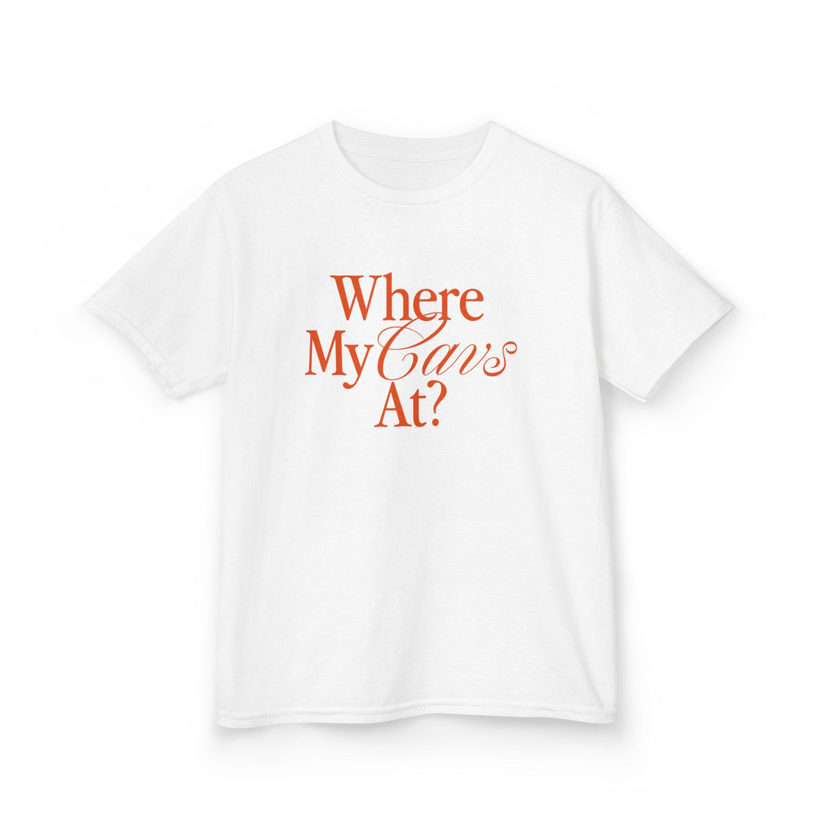 Where My Cavs At? Kids Tee