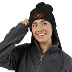 CAVS Embroidered Pom-Pom Knit Cap | Gray Pom Beanie