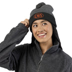 CAVS Embroidered Pom-Pom Knit Cap | Gray Pom Beanie