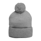 CAVS Embroidered Pom-Pom Knit Cap | Gray Pom Beanie