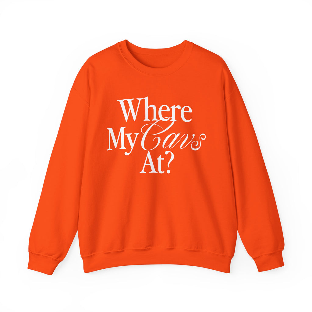 Where My Cavs At? Women's Crewneck Sweatshirt | Gildan 18000