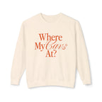 Where My Cavs At? Women's Lightweight Crewneck Sweatshirt | Comfort Colors 1466